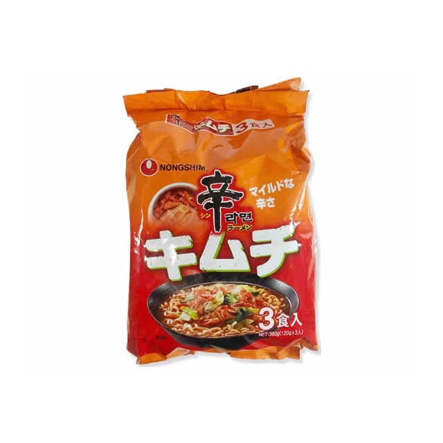 農辛泡菜辛拉麵120g×3入/辛ラーメンキムチ- 万軒屋BANKENYA